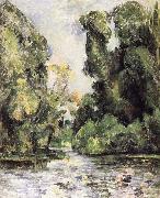 Paul Cezanne of water and leaves oil painting artist